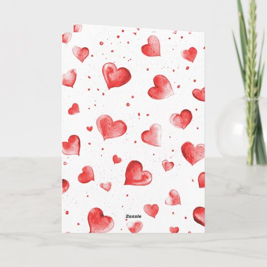 Rode Hartjes Liefde Kaart (Achterkant)