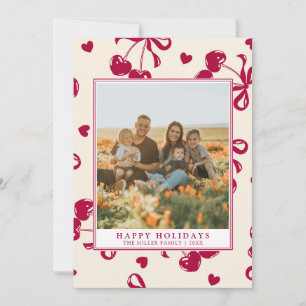Rode Hartjes Liefde Vakantiekaarten Feestdagenkaart
