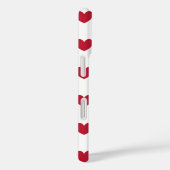 Rode hartjes met stippen op witte Case-Mate iPhone Case (Achterkant / Rechts)