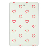 Rode Hartjes Patroon, Schattig, Liefde Mini Klembord (Achterkant)