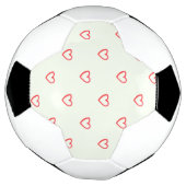 Rode Hartjes Patroon, Schattig, Liefde Voetbal (Gedraaid)