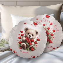 Rode Hartjes Schattige Teddybeer & Rozen Valentijn