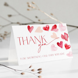 Rode Hartjes Valentijnsdag Baby Shower Bedankt