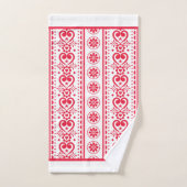 Rode Hartjes Valentijnsdag Bad Handdoek (Handdoek)