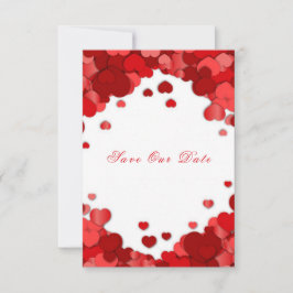 Rode Hartjes Valentijnsdag Trouwdag Save The Date