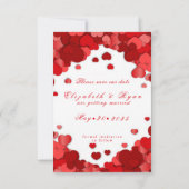 Rode Hartjes Valentijnsdag Trouwdag Save The Date (Achterkant)