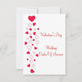 Rode Hartjes Valentijnsdag Trouworde van de Dienst Kaart
