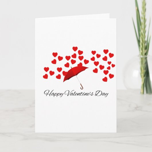 Rode Hartjes Valentijnsdagkaart – Romantisch Kaart (Voorkant)