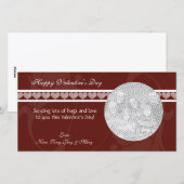 Rode Hartjes Valentijnsfoto Kaarten (Voorkant / Achterkant)