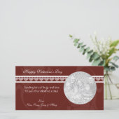 Rode Hartjes Valentijnsfoto Kaarten (Staand voorkant)