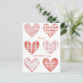 Rode Hartjes Valentijnskaart Ontwerp Briefkaart (Staand voorkant)