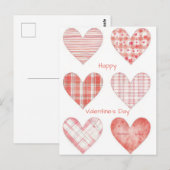 Rode Hartjes Valentijnskaart Ontwerp Briefkaart (Voorkant / Achterkant)