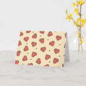 Rode Hartjes van de Liefde Kaart (Gele Bloem)