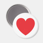 Rode hartliefde of Valentijnsdag Magneet (Voorkant / Achterkant)