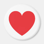 Rode hartliefde of Valentijnsdag Magneet (Voorkant)