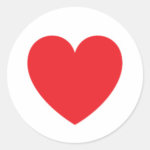 Rode hartliefde of Valentijnsdag Ronde Sticker