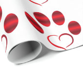 Rode Hartpoot Cadeaupapier (Rol Hoek)