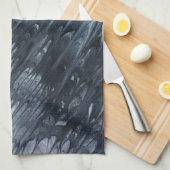 Rode hartritmekleurige zwarte miniatuur theedoek (Quarter Fold)