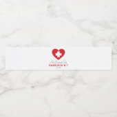 Rode hartritmekruis Hangover Kit Water Fleslabels Waterfles Etiket (Enkel label)