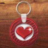 Rode hartromantische sleutelhangers en sleutelwoor (Voorkant)
