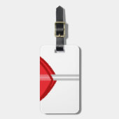 rode hartslag bagagelabel (Voorkant verticaal)