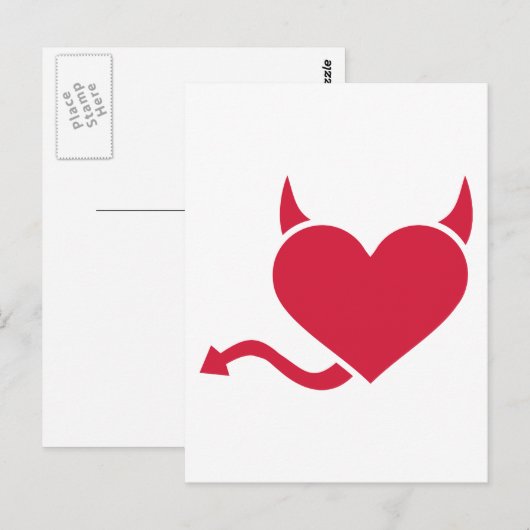 Rode hartslag briefkaart (Voorkant / Achterkant)