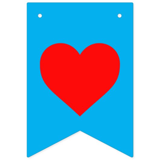 Rode Hartslag Hemelblauw Vlaggetjes (Tweede vlag)