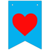 Rode Hartslag Hemelblauw Vlaggetjes (Eerste vlag)