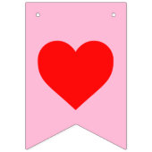 Rode Hartslag Pastel Roze Vlaggetjes (Eerste vlag)