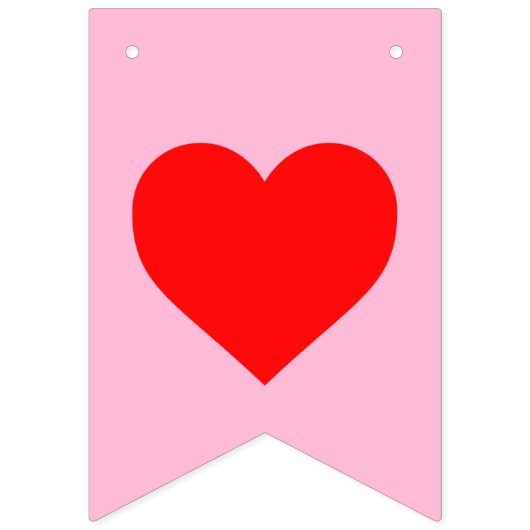 Rode Hartslag Pastel Roze Vlaggetjes (Derde vlag)