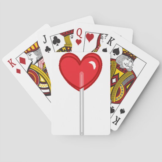rode hartslag pokerkaarten (Achterkant)