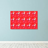 rode hartstaartzeemeerlingen canvas afdruk (Insitu (Houten vloer))