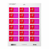 rode hartstaartzeemeerlingen etiket (Full Sheet)