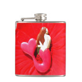 rode hartstaartzeemeermin heupfles (Voorkant)