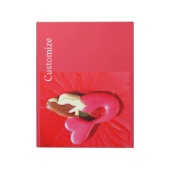 rode hartstaartzeemeermin notitieblok (Linkerzijde)