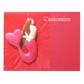 rode hartstaartzeemeermin notitieblok (Voorkant)