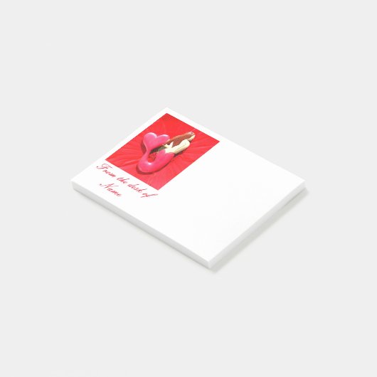 rode hartstaartzeemeermin post-it® notes (Schuin)