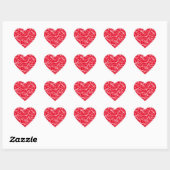 Rode Hartsticker met Liefde Tekst Meertalig Cadeau Hart Sticker (Vel)