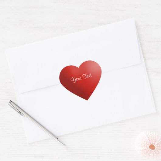 Rode hartsticker Sjabloon 6 Hart Sticker (Envelop)