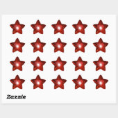 Rode hartsticker ster sticker (Vel)