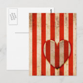  rode hartstrepen briefkaart (Voorkant / Achterkant)