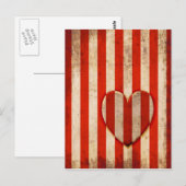  rode hartstrepen briefkaart (Voorkant / Achterkant)