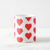 Rode hartsymbool afgedrukt koffiemok (Center)