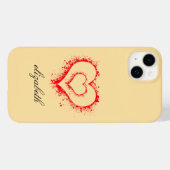 rode hartvorm kleurrijke achtergrond gepersonalise Case-Mate iPhone case (Achterkant (horizontaal))