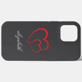 rode hartvorm kleurrijke achtergrond gepersonalise Case-Mate iPhone case (Achterkant (horizontaal))