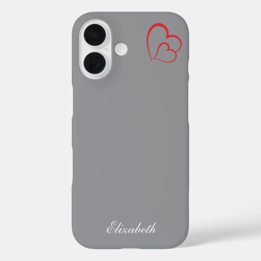 rode hartvorm kleurrijke achtergrond gepersonalise Case-Mate iPhone case (Achterkant)