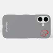 rode hartvorm kleurrijke achtergrond gepersonalise Case-Mate iPhone case (Achterkant (horizontaal))
