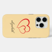 rode hartvorm kleurrijke achtergrond gepersonalise Case-Mate iPhone case (Achterkant (horizontaal))