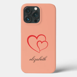 rode hartvorm kleurrijke achtergrond gepersonalise Case-Mate iPhone case