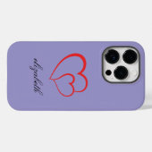 rode hartvorm kleurrijke achtergrond gepersonalise Case-Mate iPhone case (Achterkant (horizontaal))